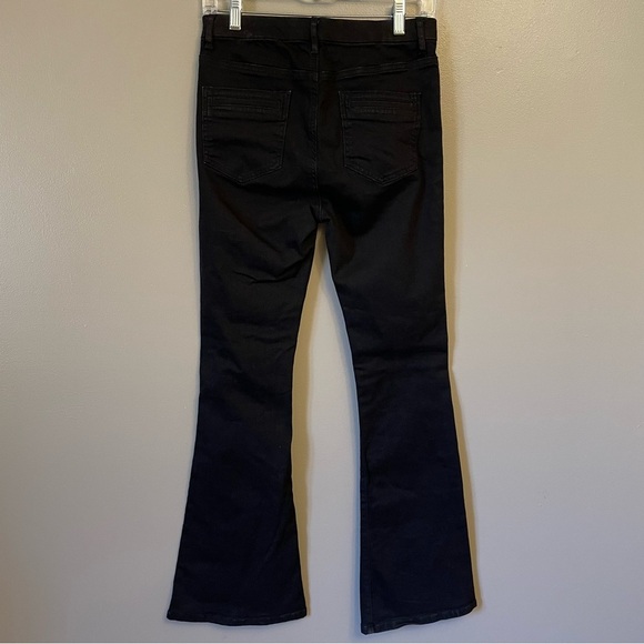 ASOS Black Flare Jeans Size 28 x 30 distressed - Picture 2 of 14